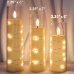 2.25''x6''/7''/8'' LED Candle With String Lights/ds