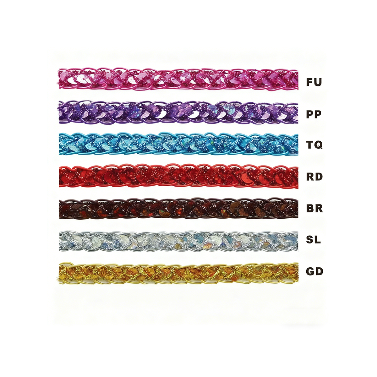 NL-906 Sequin Lace Trim/25yds - Image 1