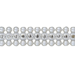 Pearl Rhinestone Chain Trims/10yds