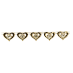 Heart Rhinestone Chain Trims/10yds