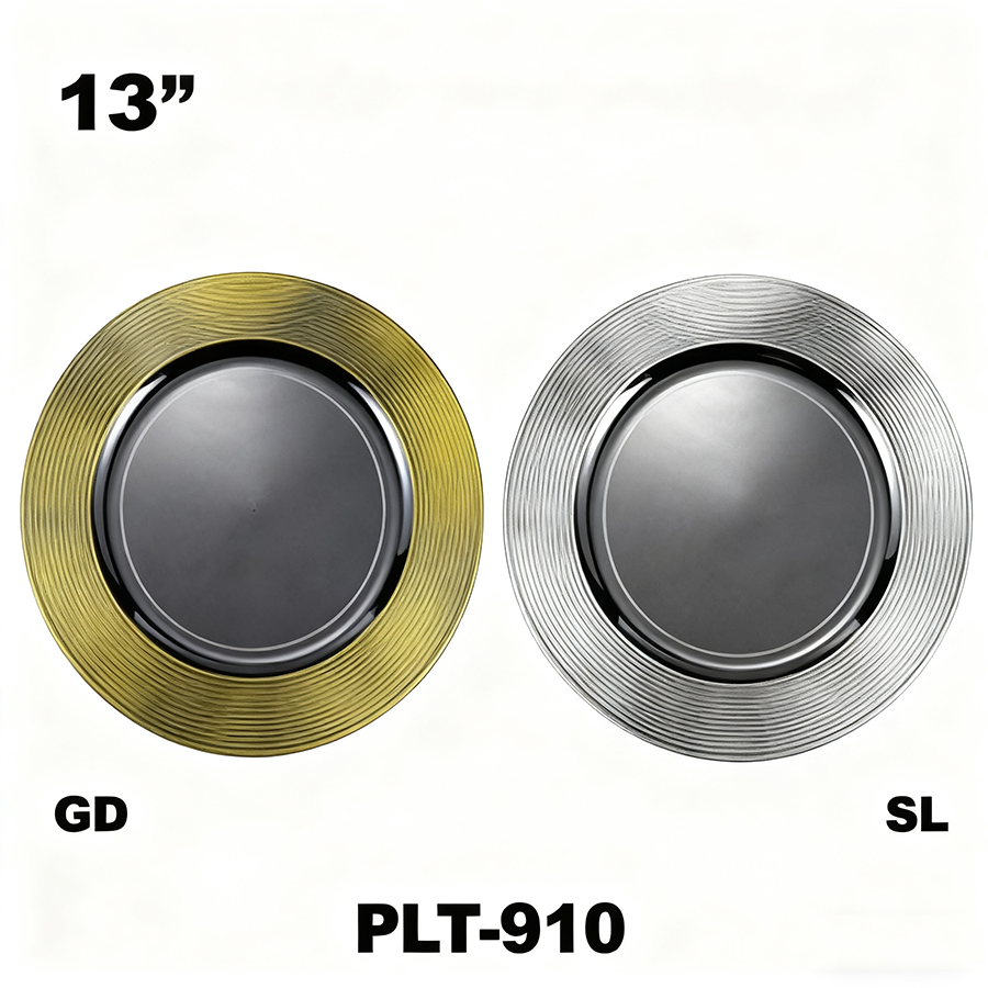 PLT-910 13" Clear Charger Plates/pc - Image 1