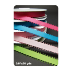 3/8" Satin Ribbon with Picot Edge/50yds