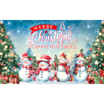(5" x 7")Happy Christmas Backdrop/ 6pcs