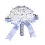 9" Bouquet w/Rhinestone Foam Roses/pc