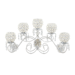 13.5"H X 24.5"W 5 Arm Beaded Pearl Horizontal Candelabra Candle Holder/pc - Image 2