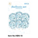 Clear Balloon W/ color Confetti/dz