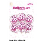 Clear Balloon W/ color Confetti/dz - Image 2