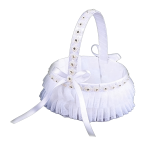 (6"x8") Lace with Pearl Basket/pc