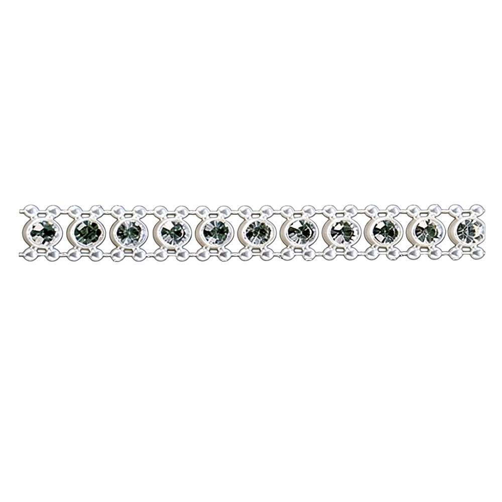 NLP-104 Pearl with Diamond Chain Trimming /10yds - Image 1