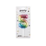 #5 Rainbow Number Candle