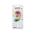 #9 Rainbow Number Candle