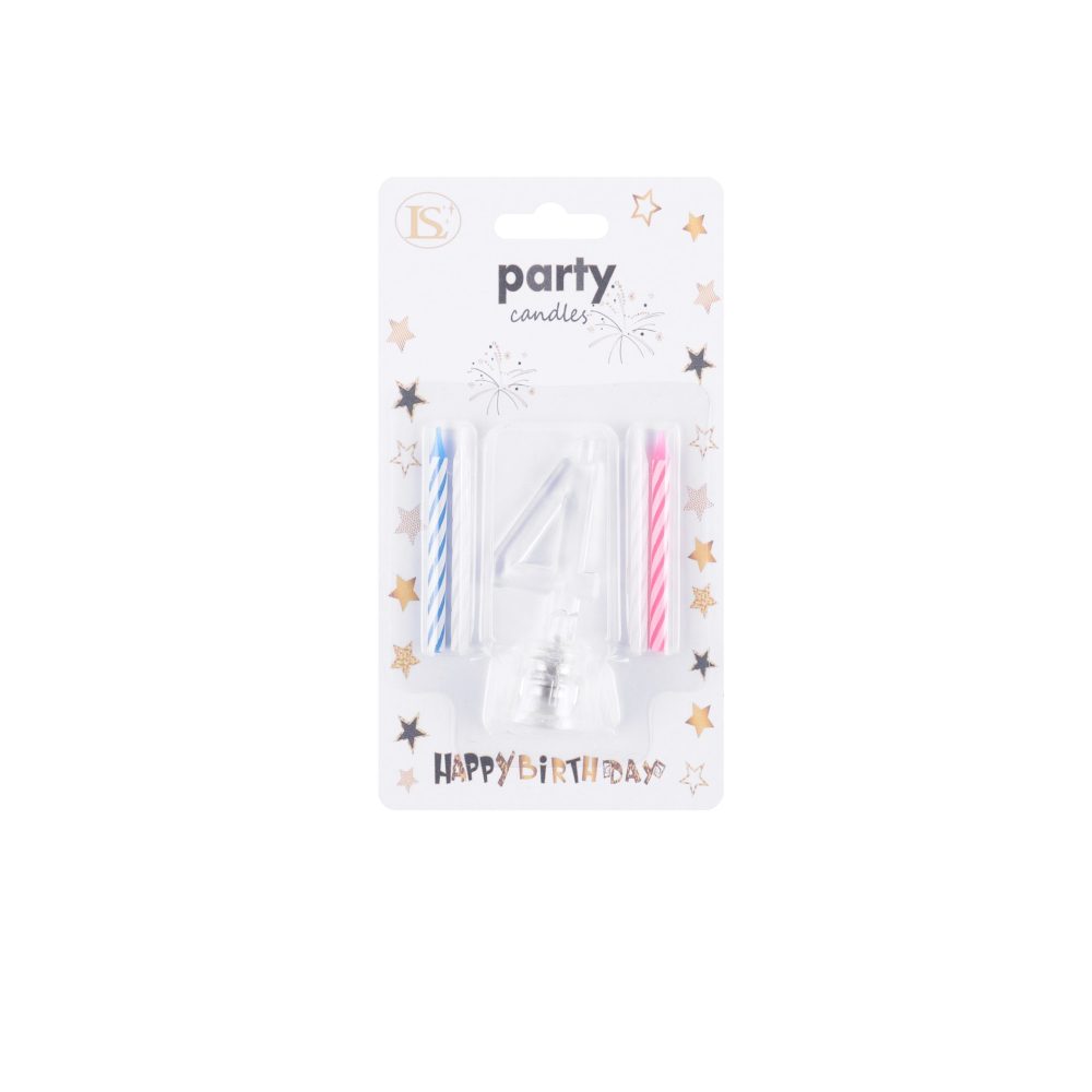 CDL-634 #4 Flashing Number Candle - Image 1