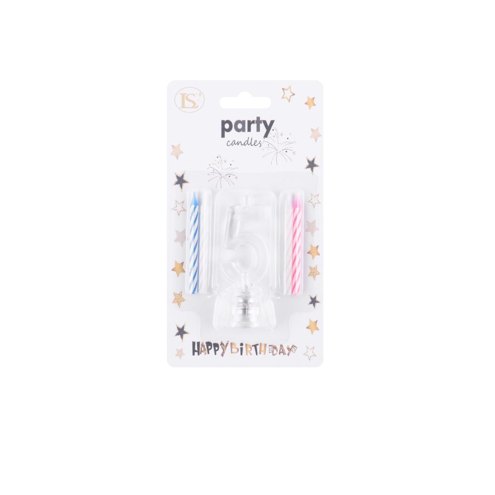 CDL-635 #5 Flashing Number Candle - Image 1