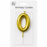 Gold #0 Number Candle
