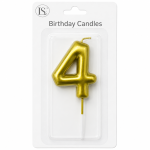 Gold #4 Number Candle