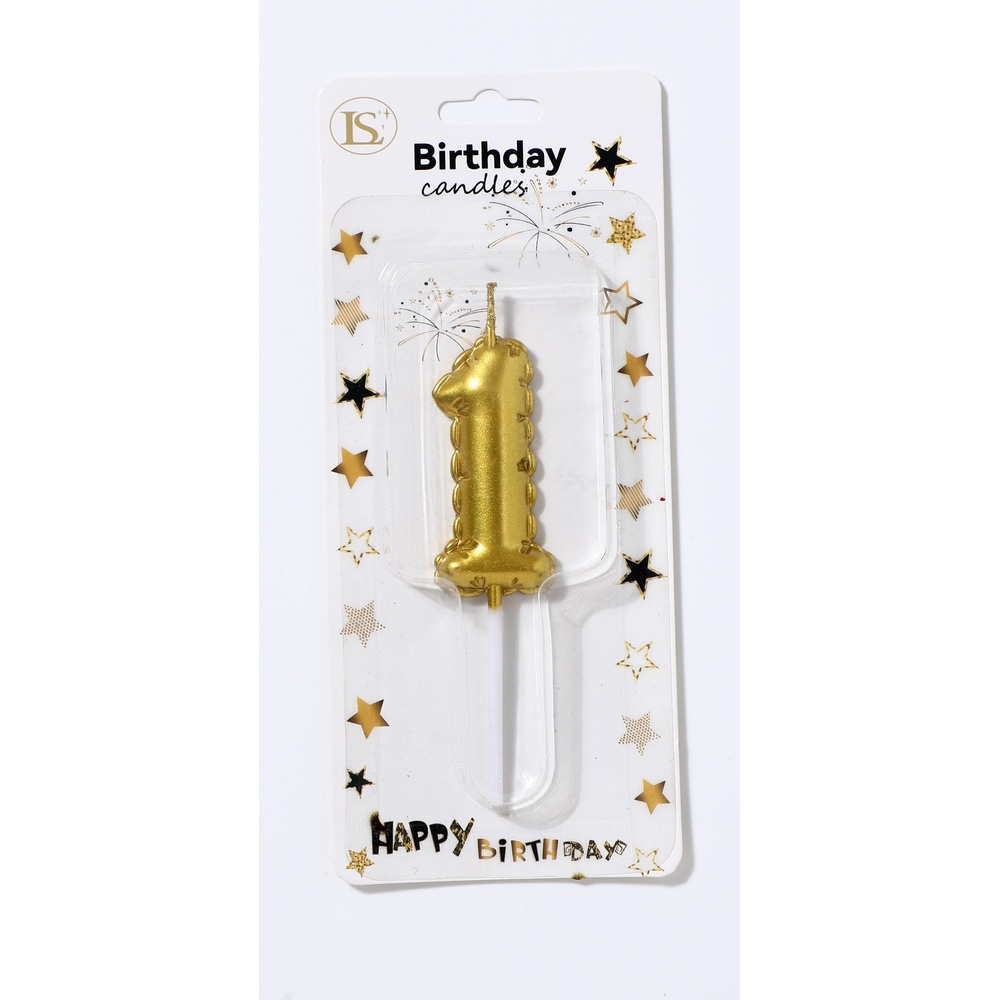 birthday_candle_gold1_1000x1000 Gold 5" Number #1 Candle - Image 1