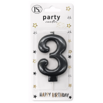 Black Number #3 Candle