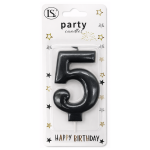 Black Number #5 Candle