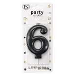 Black Number #6 Candle