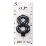 Black Number #8 Candle