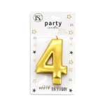 Gold Number #4 Candle