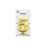 Gold Number #5 Candle