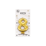 Gold Number #8 Candle