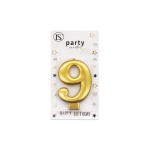 Gold Number #9 Candle