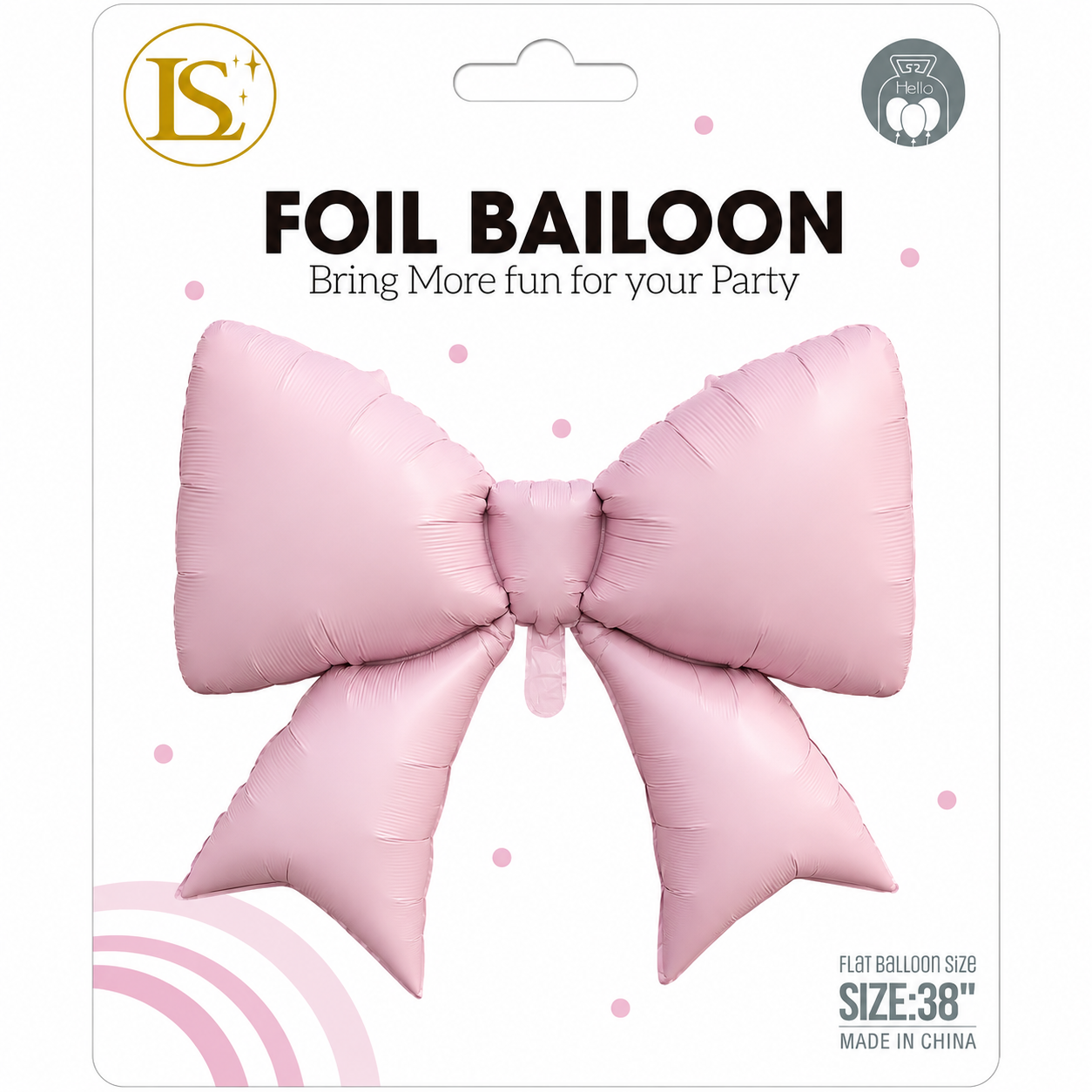 79b28231-a4e5-43ad-93dd-637d37d862d4 38" Pink Bow Balloon - Image 1
