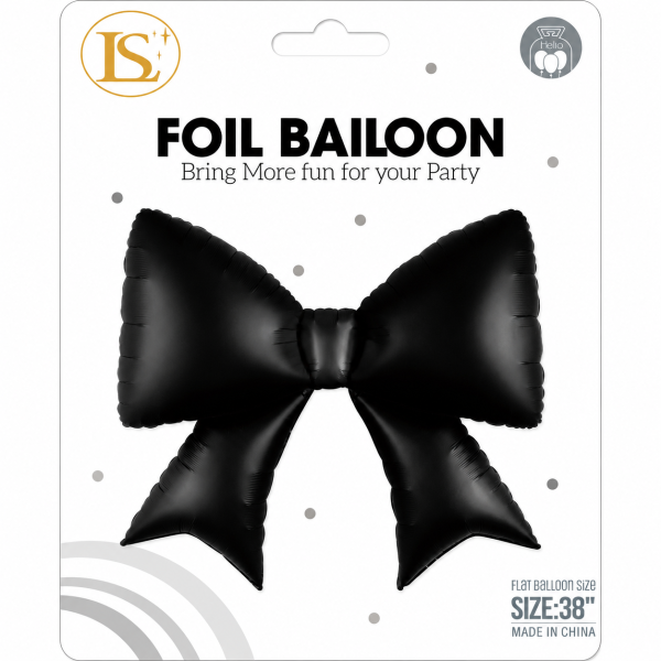 38" Black Bow Balloon