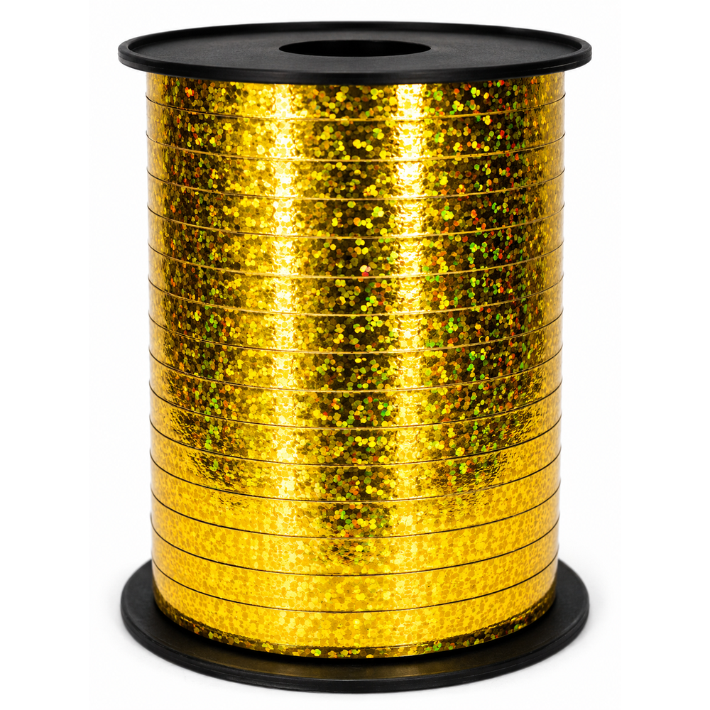 gold_glitter_ribbon_1000x1000 Gold Holographic Curling Ribbons - Image 1