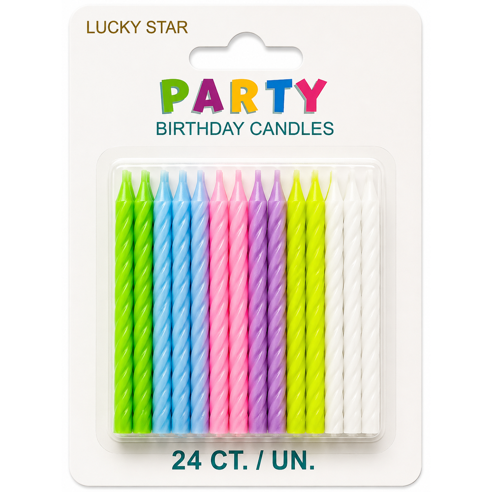 party_birthday_candles_1000x1000 24-count birthday candle set Multi Color - Image 1