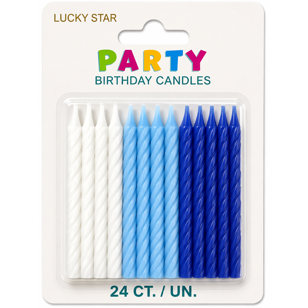 party_birthday_candles_blue_1000x1000 24-count birthday candle set Blue Color - Image 1