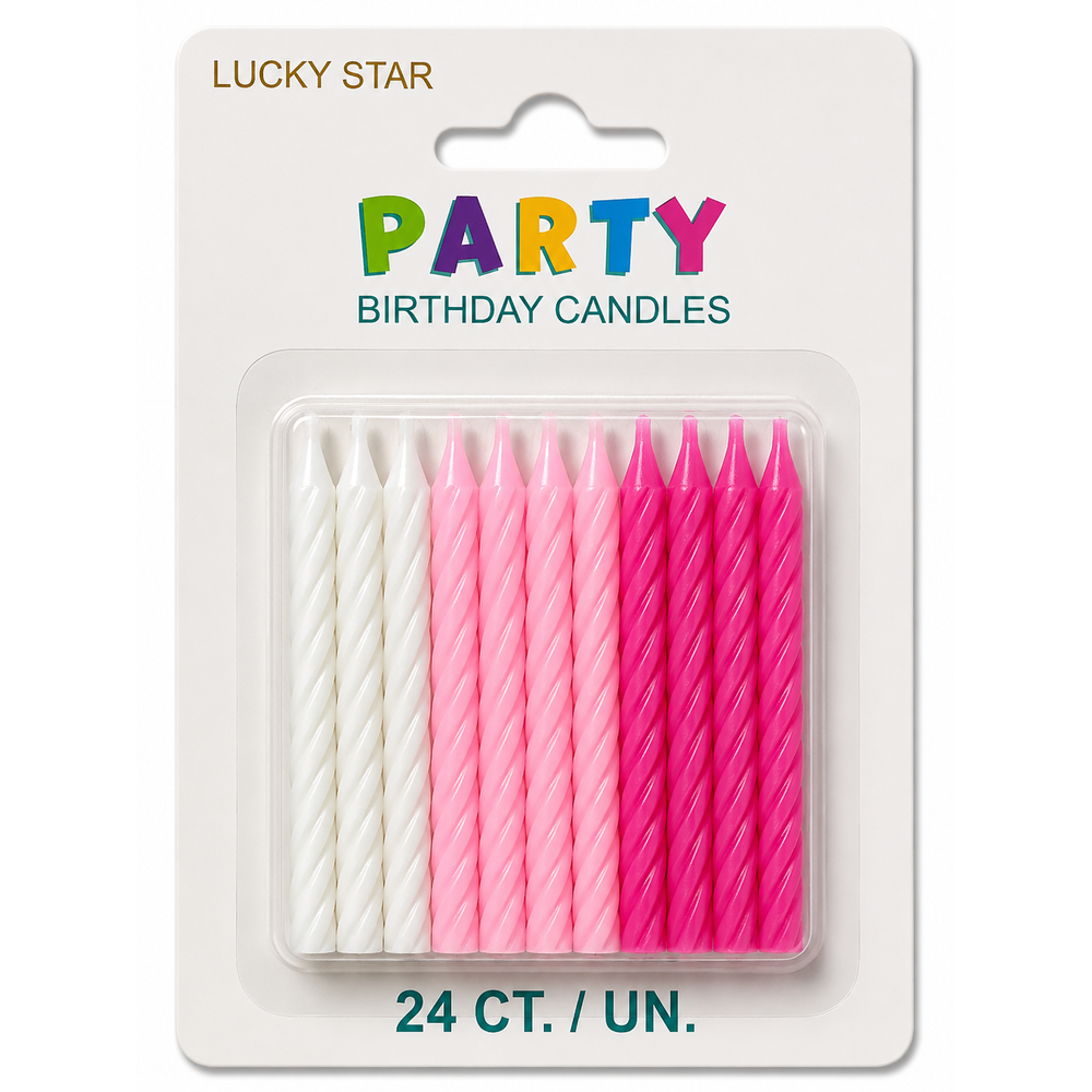 party_birthday_candles_pink_1000x1000 24-count birthday candle set Pink Color - Image 1