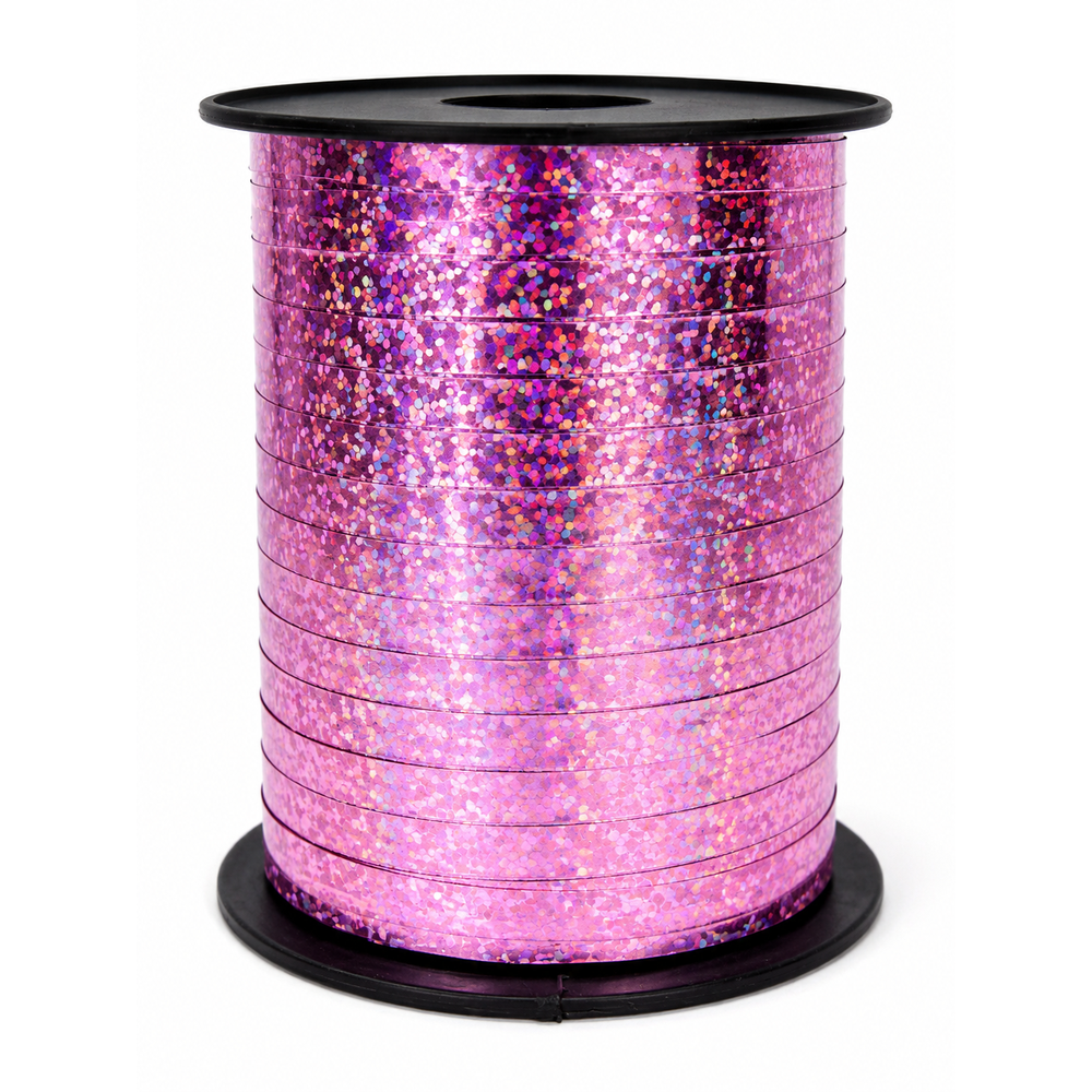 pink_glitter_ribbon_1000x1000 Pink Holographic Curling Ribbons - Image 1